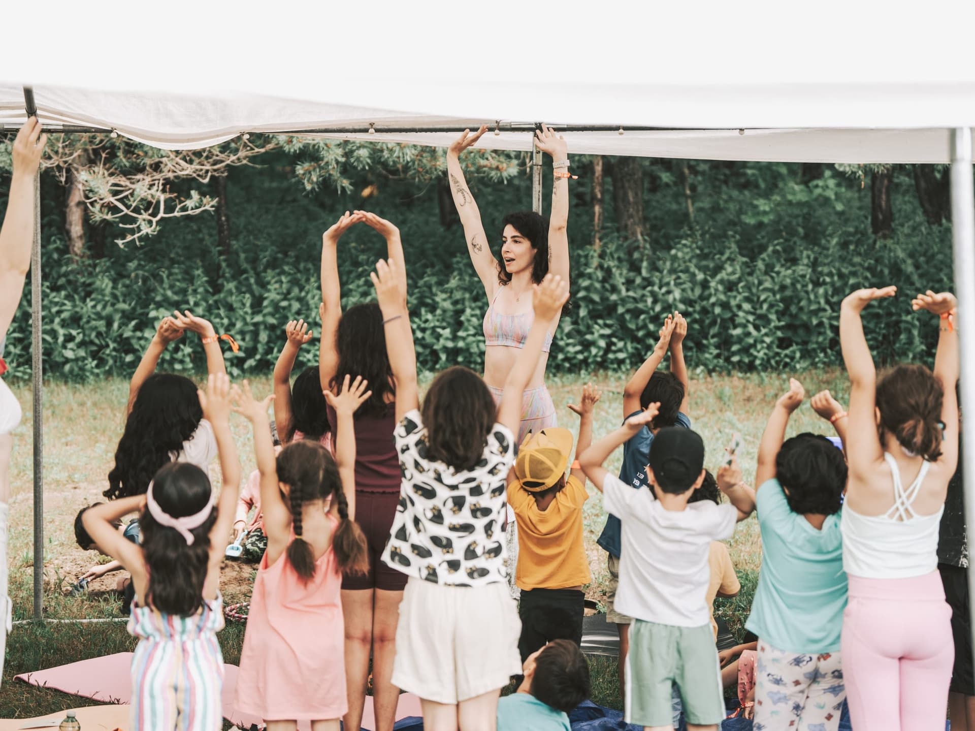 Linda performing at an outdoor festival